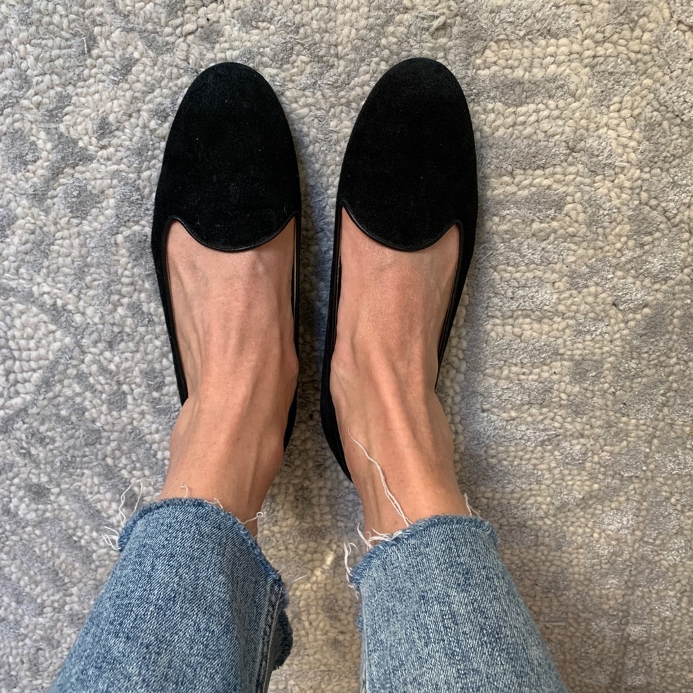 Velvet black loafers